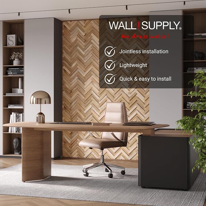 Wall!Supply 3D Wall Panels – Reclaimed Herringbone Asian Teak Wood – Home Decor - Image 3