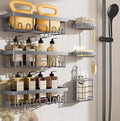 Veken 6-Pack Rustproof & Waterproof Shower Caddy, Adhesive Shelves Rack by Veken