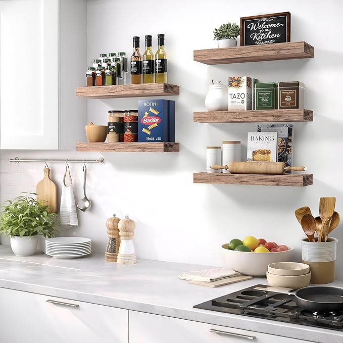 Sorbus Floating Shelves for Wall – 16 Inch Floating Shelf for Kitchen, Living - Image 5