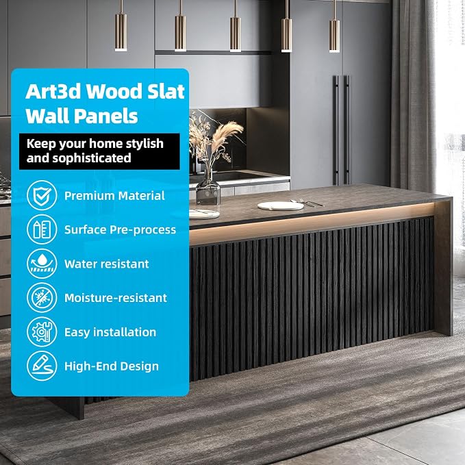Art3d 6-Piece Wood Slat Panels for Stylish Interior Decor and Ceiling Decoration - Image 4