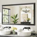 Briivue 55x32 Inch Black Bathroom Mirror by Briivuemodernmirrors