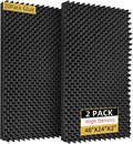 2 Pack Sound Proof Foam Panels | 48"×24"×2" Egg Crate Foam Pad | High Density by Temgcuam