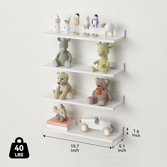 WOPITUES Floating Shelves, Wall Mounted Shelves - Image 3