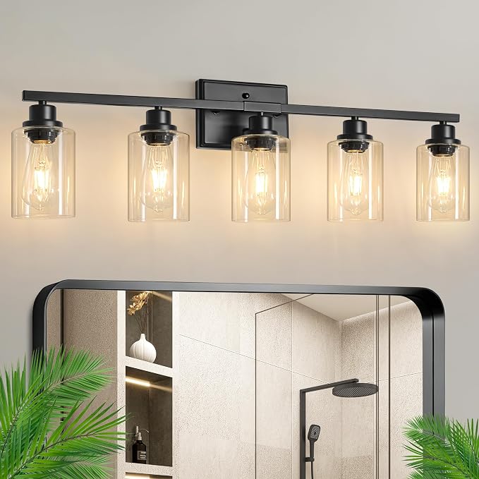 Ascher 5-Light Bathroom Light Fixtures, 33 Inch Vanity Lights by Ascher