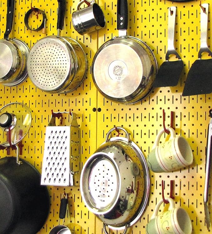 Yellow Metal Pegboard by Wall Control - Image 7