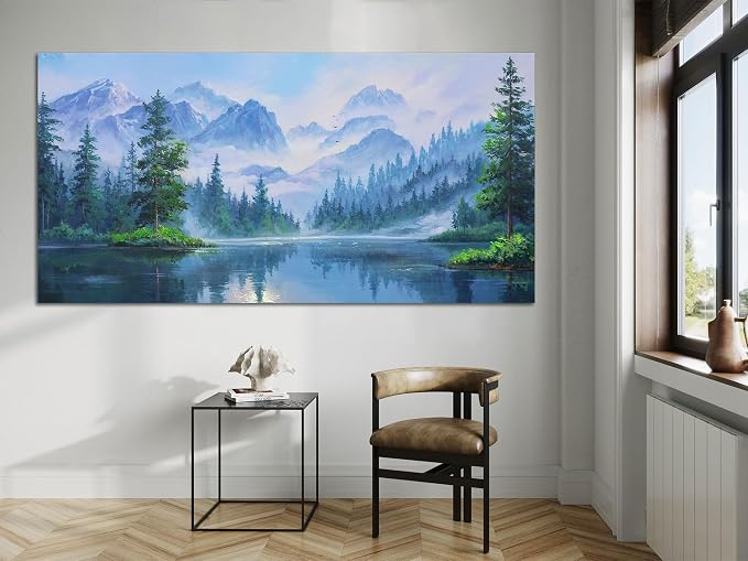 Ardemy Forest Landscape Canvas Painting 48"x24" - Image 5
