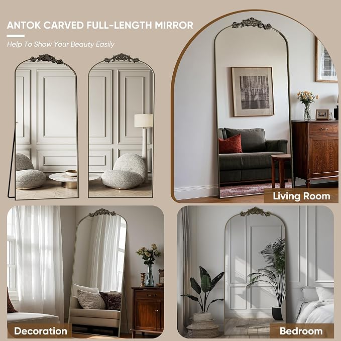 Antok Arched Full Length Mirror, Full Body Mirrors - Image 7