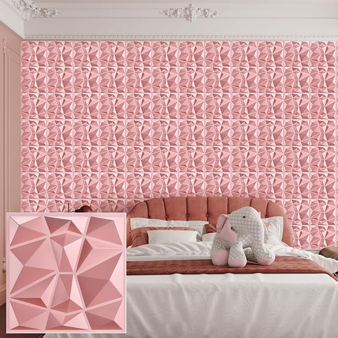 Heikki 30 Pack 3D Wall Panel for Interior Wall Décor, PVC Flower Textured Wall by YourBestChoices