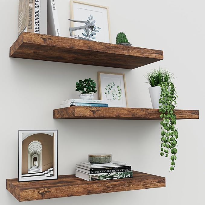 Upassion Floating Shelves for Wall Set of 3, Home Decor, Frame Display Wall by Upassion