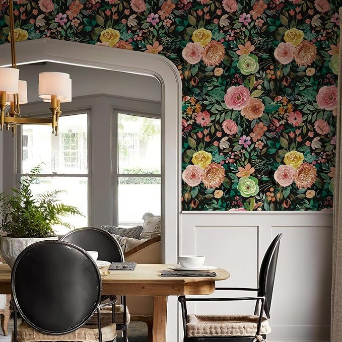 JiffDiff Floral Pattern Self-Adhesive Contact Paper, Oil and Water Resistant - Image 4