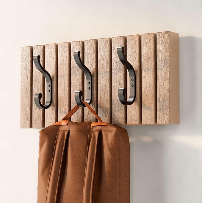 bussdis Wall-Mount Coat Hooks, Heavy Duty 30LB Hooks - Image 7