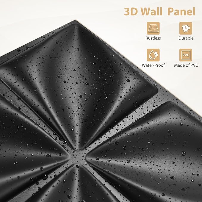 Heikki 30 Pack 3D Wall Panel for Interior Wall Décor, PVC Flower Textured Wall - Image 2