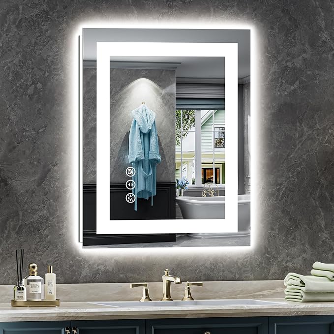 Briivue 20x28 Inch LED Bathroom Mirror by Briivuemodernmirrors