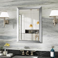22x30 Inch Brushed Silver Bathroom Mirror by Briivuemodernmirrors