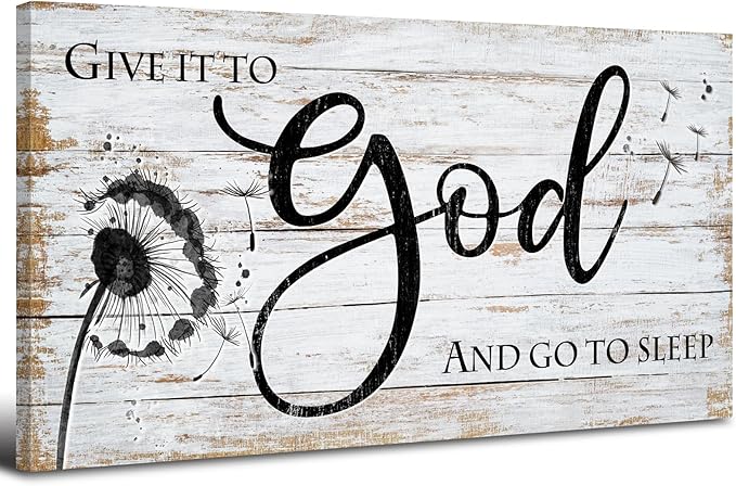 AIYISU Christian Bible Verses Wall Art Rustic Wall Decor by HOME