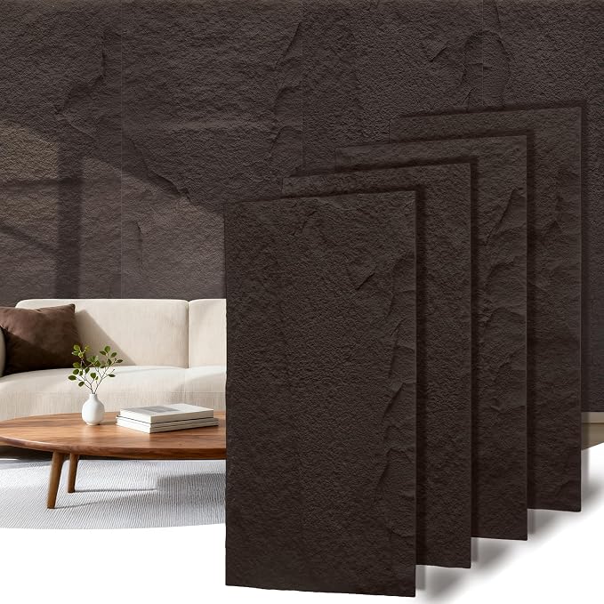 3D Faux Stone Wall Panels, Lightweight & Waterproof, Easy DIY Install by LARWORKS