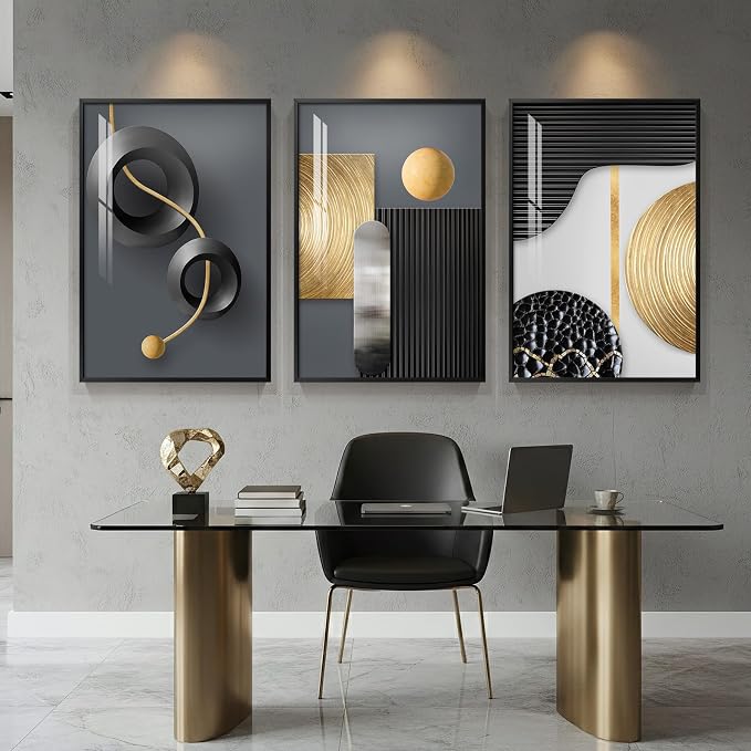 Large Framed Modern Elegant Wall Art - Image 4