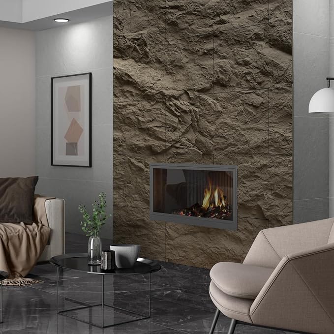 KASARO 3D Faux Stone Wall Panels, Cement Texture Thicker Accent - Image 8