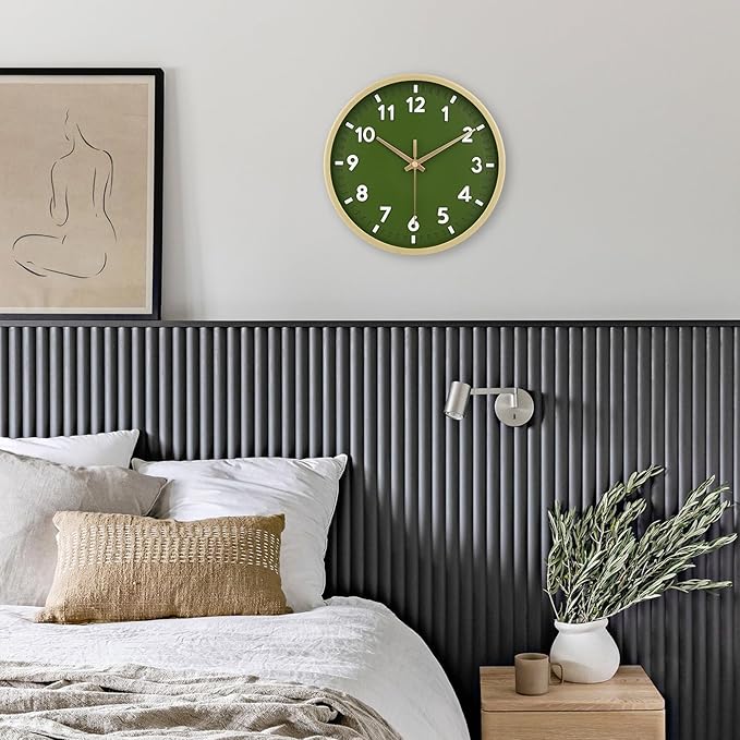 HIPPIH Wall Clock 2 Pack, 10 Inch Modern Wall Clocks Battery Operated, Non - Image 6