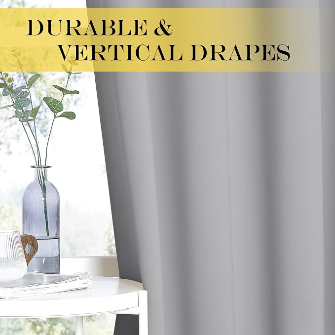 NICETOWN Blackout Sliding Door Curtain 120 inches Long, Grommet Top Thermal - Image 6