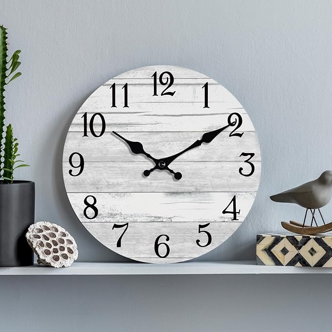 KECYET Wall Clock Battery Operated 14 Inch Large Gray Silent Non Ticking - Image 8