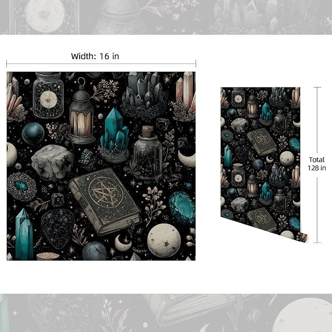 FLFK Mystic Dark Fantasy Peel and Stick Wallpaper - Image 2