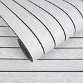 VEELIKE Whitewashed Wood Slat Wall Panels Peel and Stick Wood Wall Panel by VEELIKE