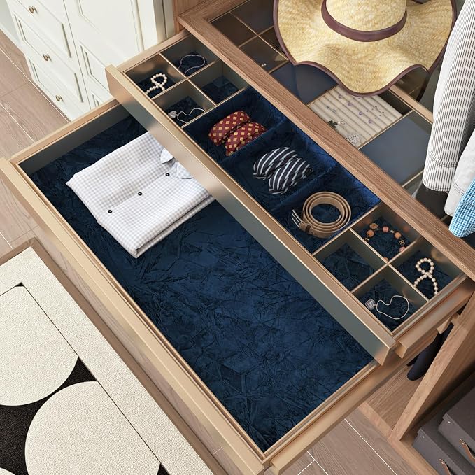 Wallercity Velvet Peel and Stick Drawer Liners - Image 7
