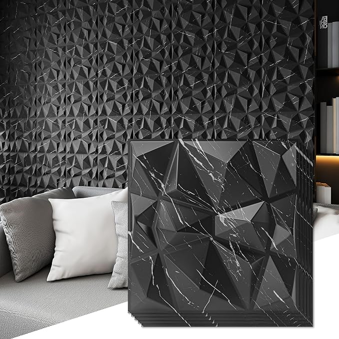 Art3d A10315BM 3D Diamond Design Paneling by Art3d