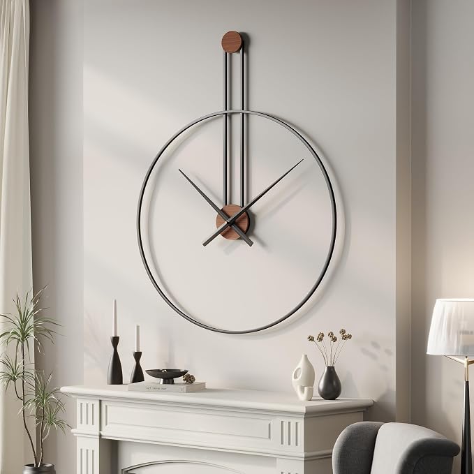 36 Inch Wall Clock Extra Large Minimalist Metal Clock - Image 2