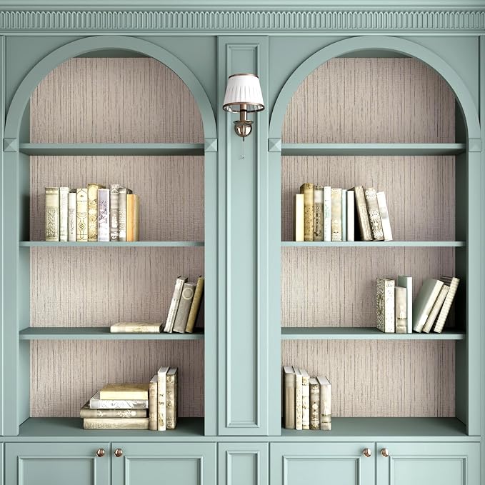 CRE8TIVE Wide 24"x118" Cream White Grasscloth Wallpaper Textured Wallpaper - Image 7