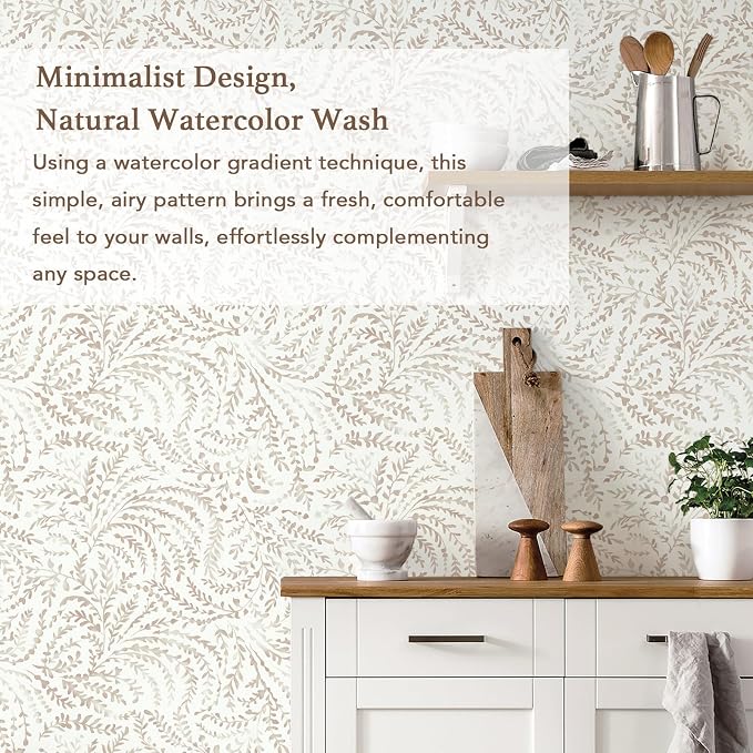 Heroad Peel and Stick Wallpaper Modern Boho Contact Paper Neutral Beige Wall - Image 4