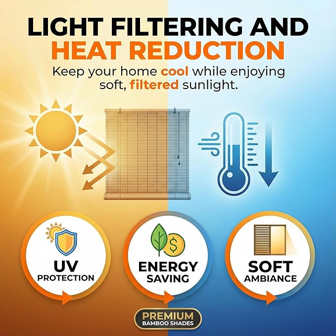Bamboo Blinds for Interior Windows, Custom Bamboo Shades for Indoor Windows - Image 4