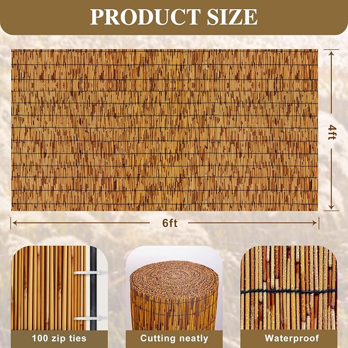 Bamboo Fence, Bamboo Screens Outdoor - Image 2