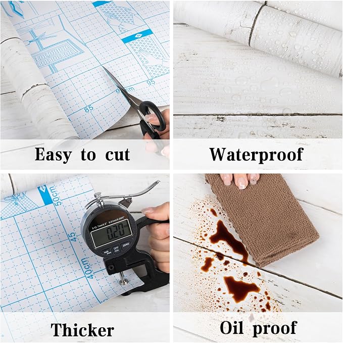 practicalWs Wood Shiplap Peel and Stick Wallpaper, Self Adhesive Faux Nature - Image 2