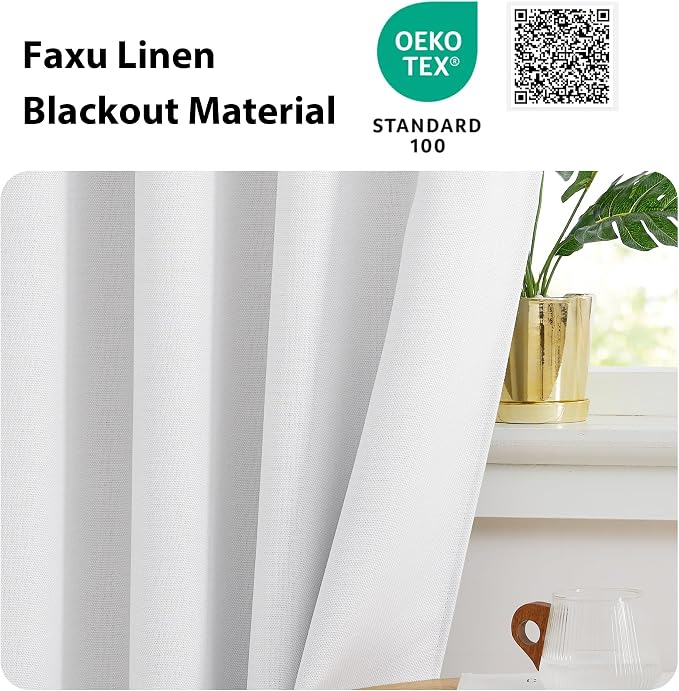 NICETOWN Farmhouse Blackout Small Curtains - Image 5