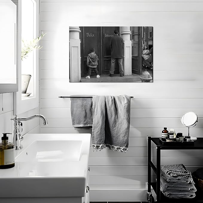 Funny Bathroom Wall Decor Black and White Wall Art - Image 4