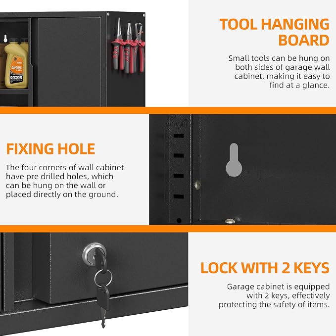 Garage Wall Cabinet, Metal Wall Cabinets - Image 7