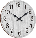Wall Clock, Country Round Clocks Farmhous Wall Decorative by HYLANDA