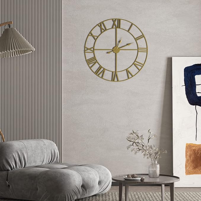 LEIKE Large Modern Wall Clocks, Silent Non Ticking, Battery Operated Roman - Image 6