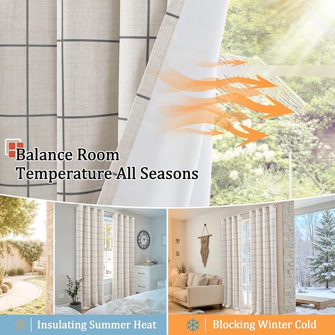 Lajode Linen Blackout Curtains for Bedroom - Image 7