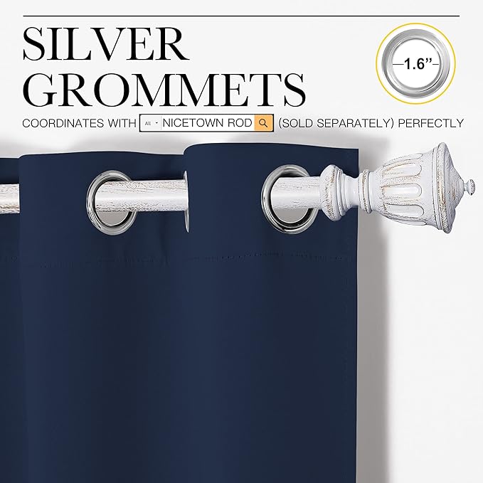 NICETOWN Blackout Draperies Curtains, All Season Thermal Insulated Solid - Image 3