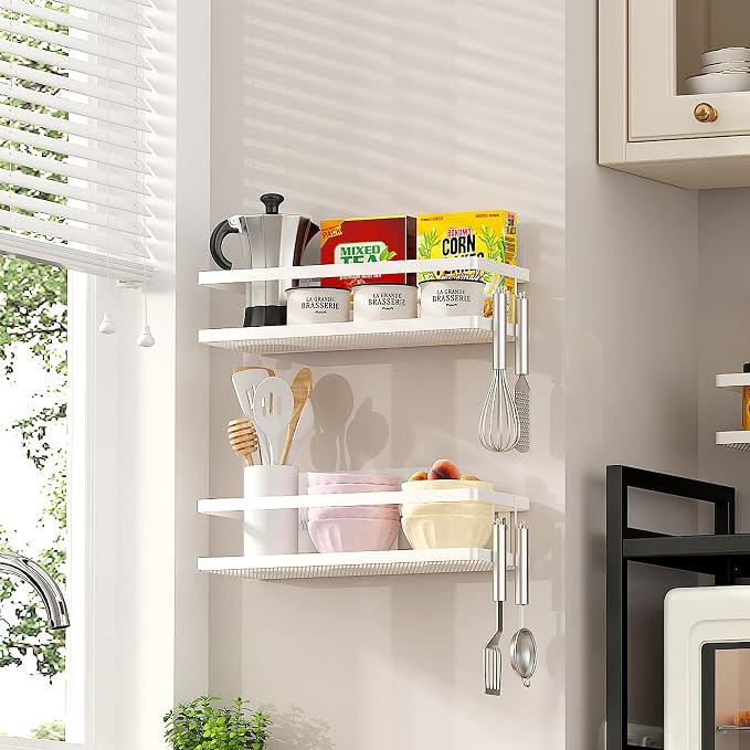 PUSDON 2-Pack Minimalist Shower Caddy Wall Mount, Open Frame Bathroom Shelf - Image 8