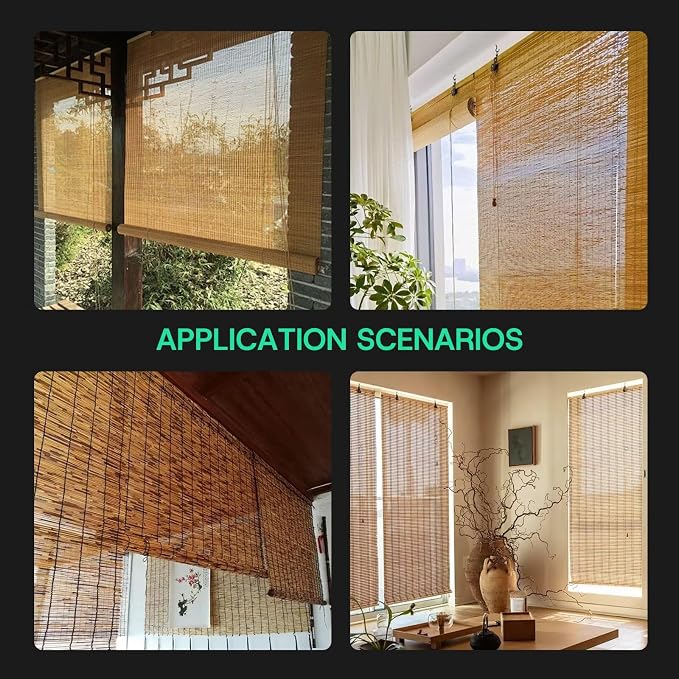 Bamboo Blind Screw Hooks Accessory Set, Window Decor Installation Kit - Image 7