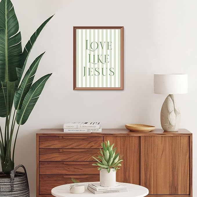 LARTSFRO Coquette Sage Green Bow Jesus Wall Art Decor Posters, Inspirational - Image 6