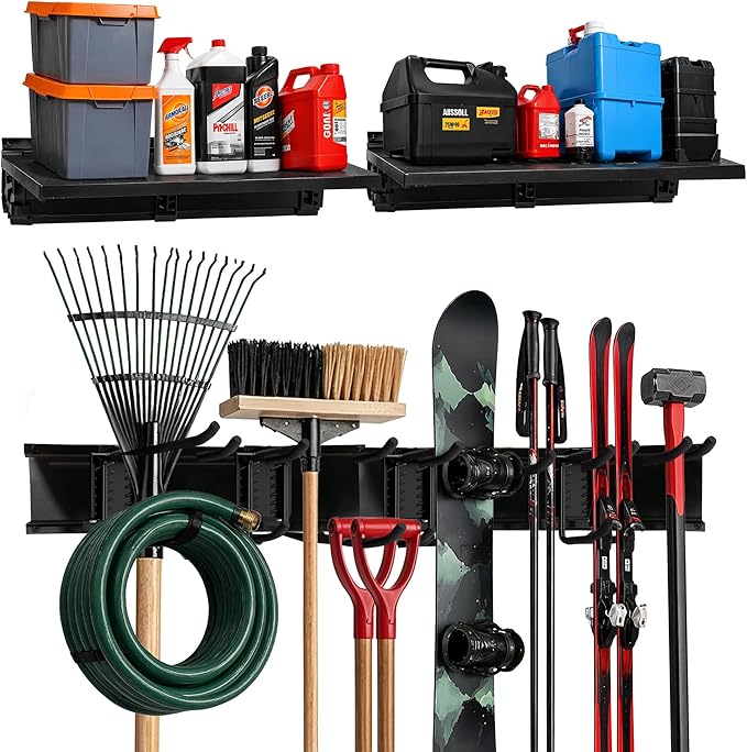 TIDYME Heavy-Duty Garage Wall Storage System | Wall Mounted Tool Organizer Rack by Tidyme