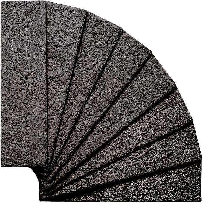 Old Town Black Faux Brick Wall Tiles, 3D Thin Brick Veneers - Image 2