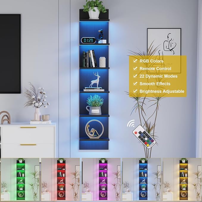 Qupui 6 Tier Wall Shelf Unit - Image 6