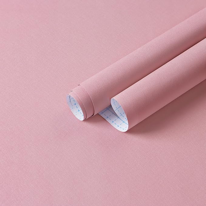 Dimoon 17.7''x177'' Peel and Stick Wallpaper Pink Contact Paper by DIYYOURMOON