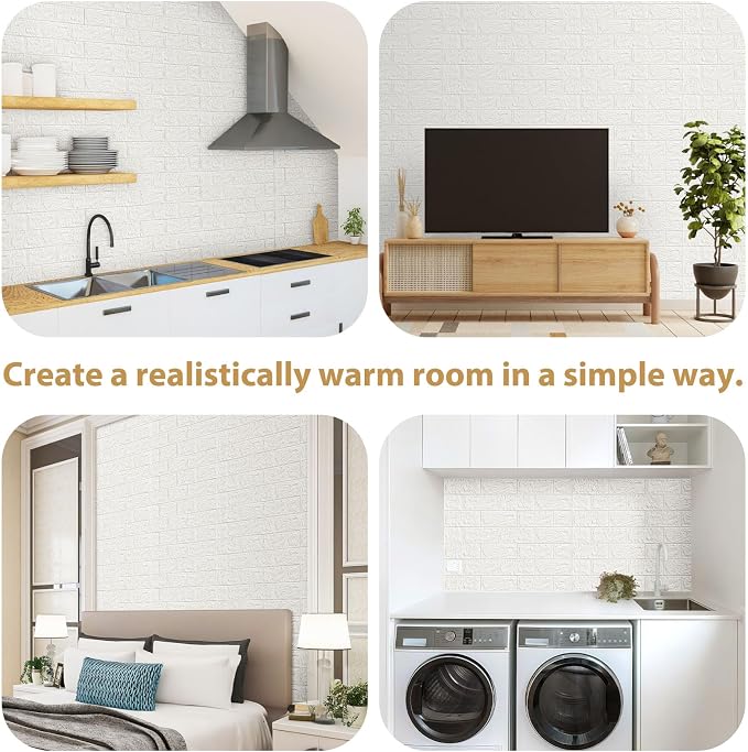 JOLOV 10 PCS 3D Wall Panels Peel and Stick - Image 7
